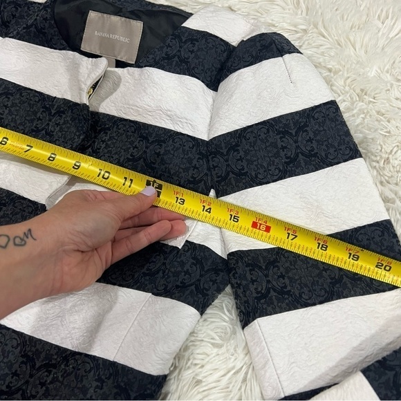 Banana Republic Striped Jacket Zip Work Blazer NWT - Picture 6 of 14